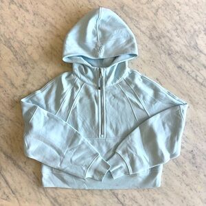 Lululemon Women’s Oversized Half Zip Scuba Hoodie, Blue - Size XS/S